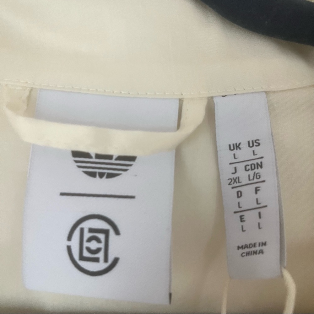 (L) Adidas X Clot Edison Chen Bowl Shirt Cream Limited Edition Unisex JP1599 NWT - Picture 3 of 4
